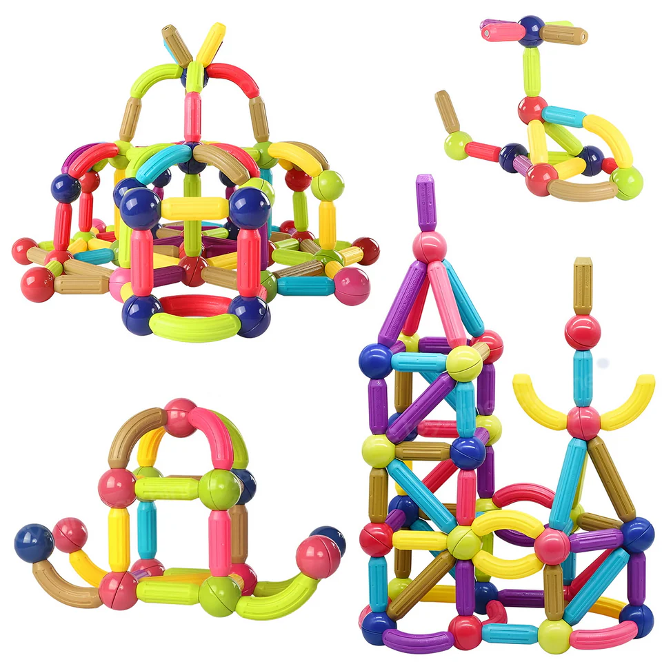 Shipra Play House Building Blocks With Wheel 75 Pcs Set
